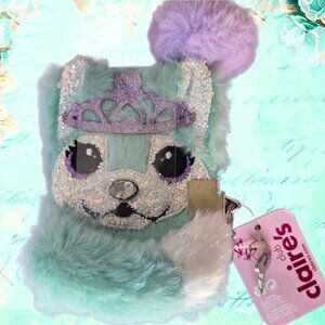 Claire's Puppy Princess Plushy Mini Diary with Pompom Pen Kawaii Cute Art Notes